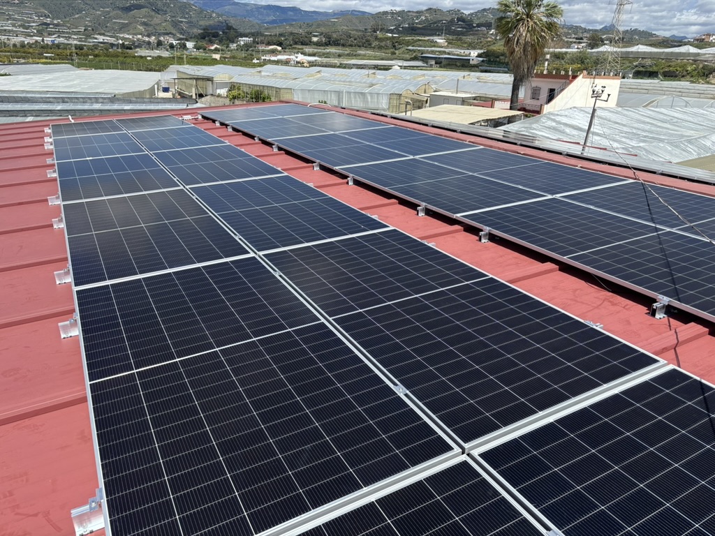 Industrial solar installation in the Axarquía, next to greenhouses